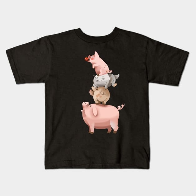 Pigs Kids T-Shirt by pimkie